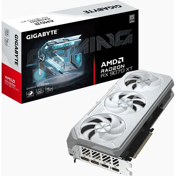 Gigabyte Radeon RX 9070 XT GAMING OC ICE 16G | AMD | 16 GB | Radeon RX 9070 XT | GDDR6 | HDMI ports quantity 2 | PCI-E 5.0