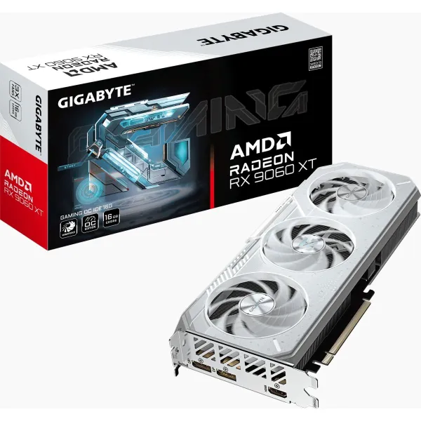 Gigabyte Radeon RX 9060 XT GAMING OC ICE 16G | AMD | 16 GB | Radeon RX 9060 XT | GDDR6 | HDMI ports quantity 1 | PCI-E 5.0