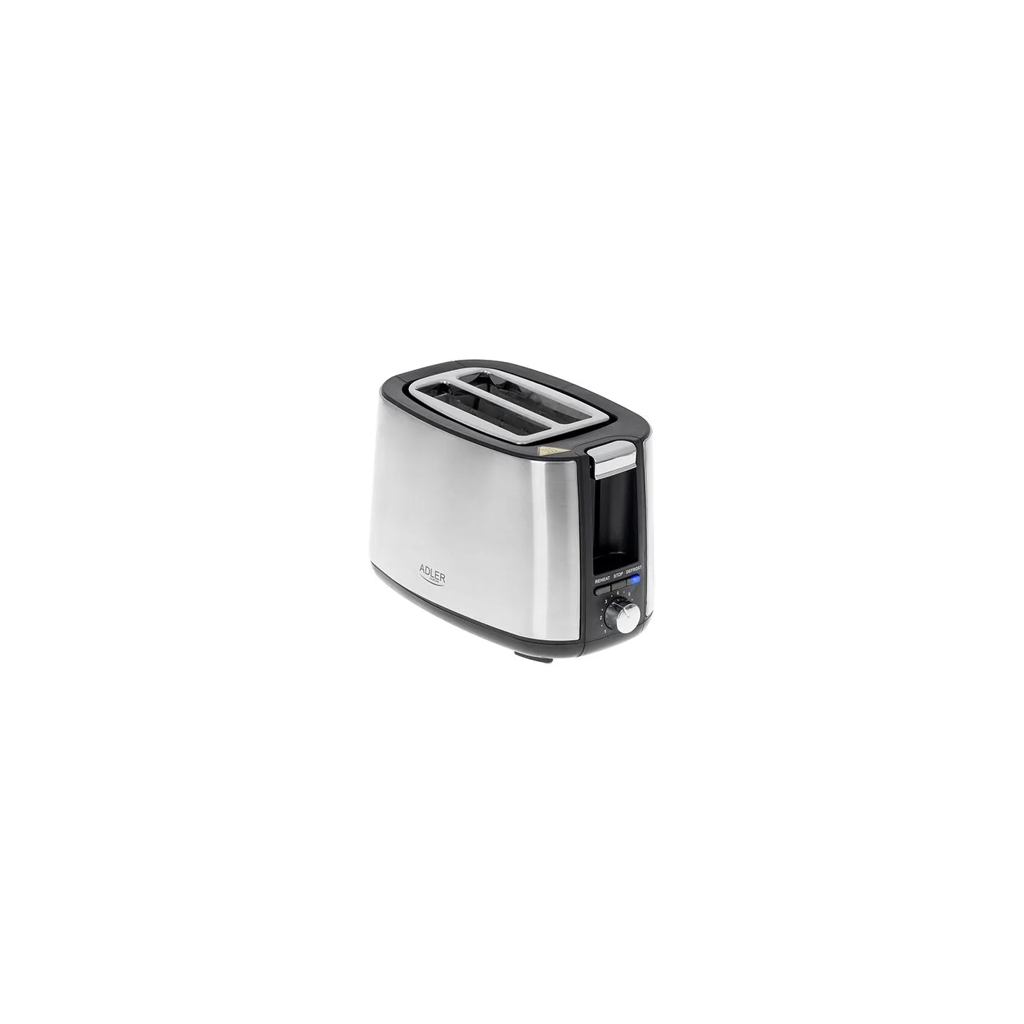 Adler | Toaster | AD 3214 | Power 750 W | Number of slots 2 | Housing material Stainless steel | Silver