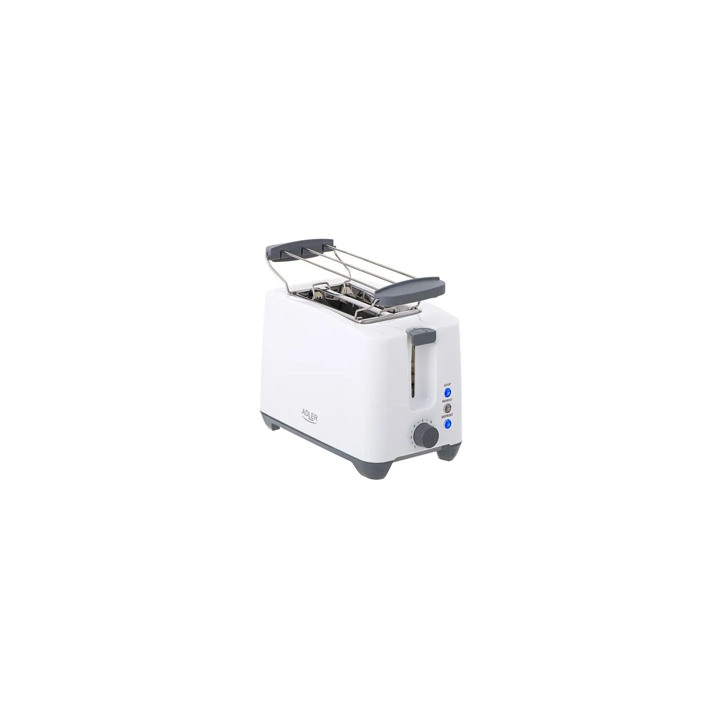Adler | Toaster | AD 3216 | Power 750 W | Number of slots 2 | Housing material Plastic | White