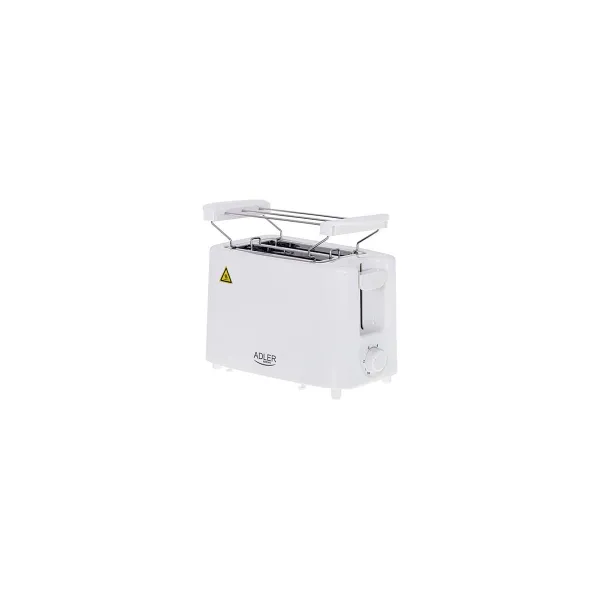 Adler | Toaster | AD 3223 | Power 750 W | Number of slots 2 | Housing material Plastic | White