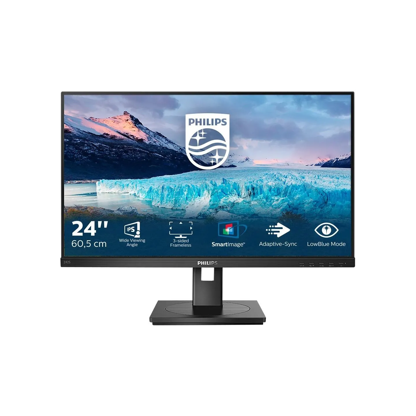 Philips | 242S1AE | 23.8 " | IPS | FHD | 16:9 | 75 Hz | 4 ms | 1920 x 1080 pixels | 250 cd/m² | HDMI ports quantity 1 | Black