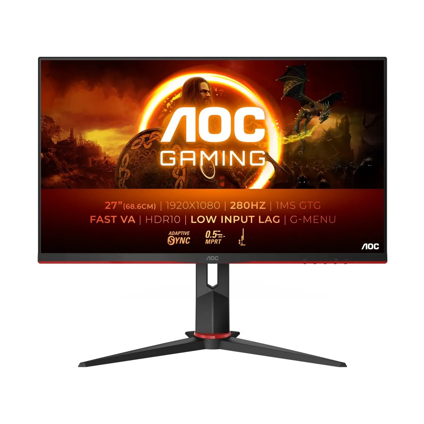 AOC | 27G2ZN3/BK | 27 " | VA | FHD | 16:9 | 280 Hz | 1 ms | 1920 x 1080 pixels | 300 cd/m² | HDMI ports quantity 2