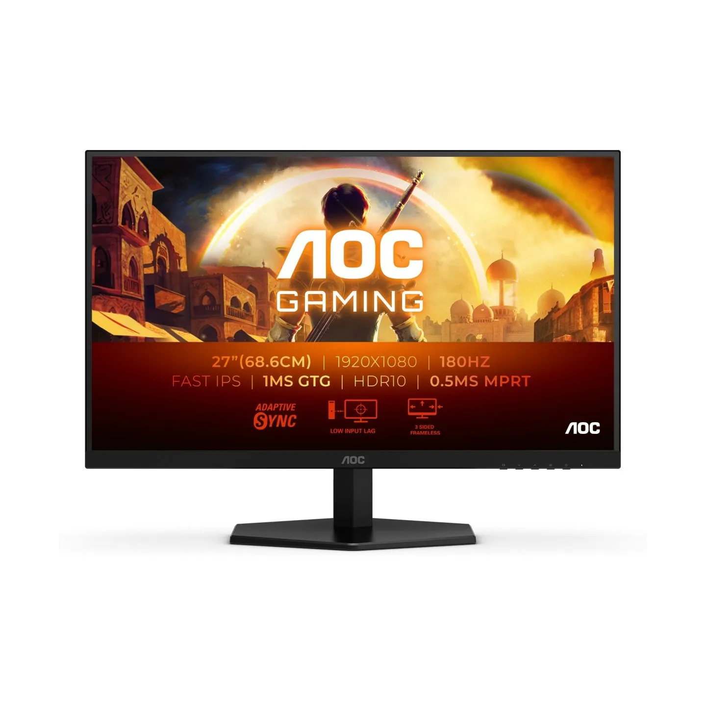 AOC | 27G42E | 27 " | IPS | FHD | 16:9 | 180 Hz | 1 ms | 1920 x 1080 pixels | 300 cd/m² | HDMI ports quantity 1 | Black