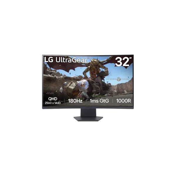 LG | 32GS60QC-B | 32 " | VA | QHD | 16:9 | 180 Hz | 1 ms | 2560 x 1440 pixels | 300 cd/m² | HDMI ports quantity 2