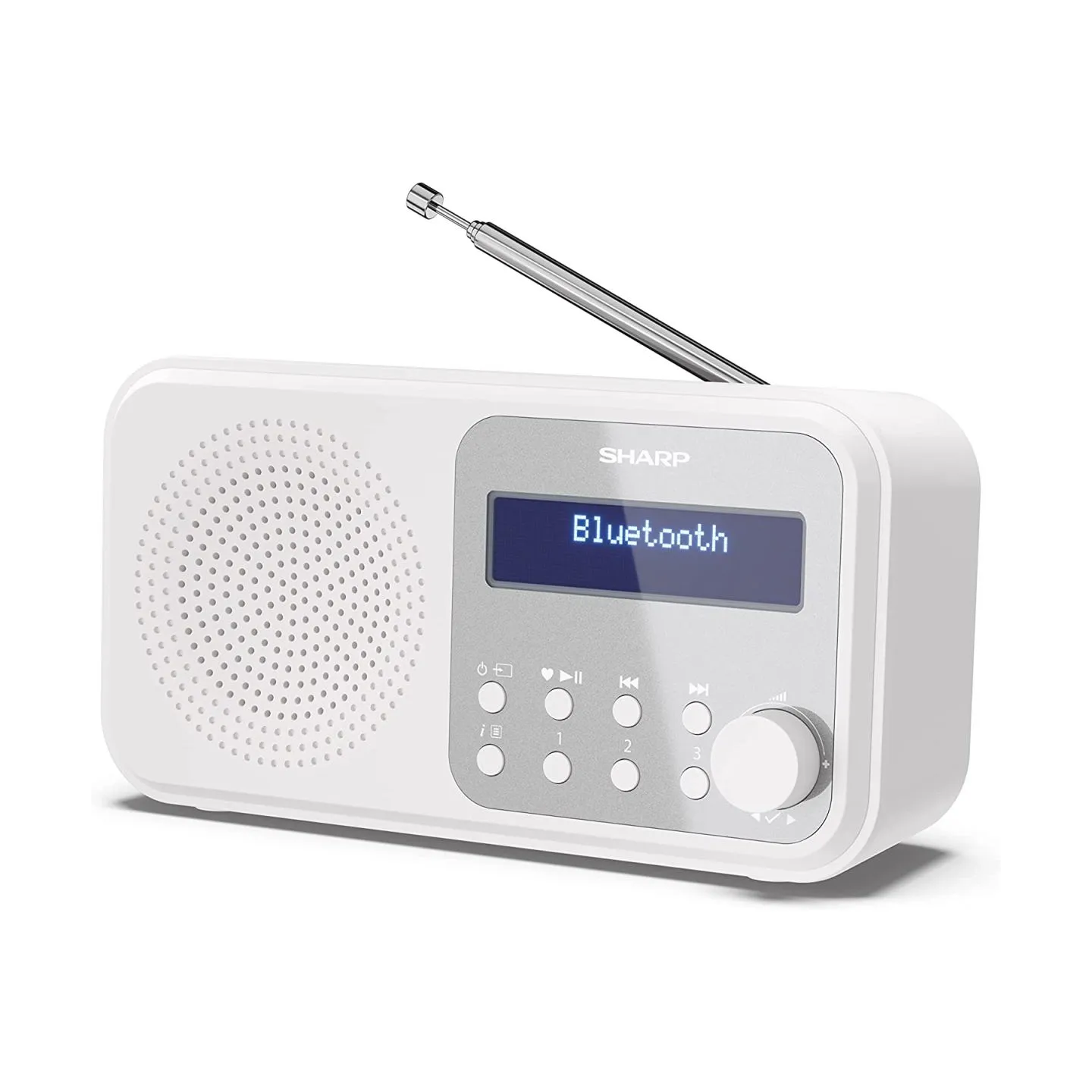Sharp DR-P420(WH) Tokyo Portable Digital Radio, FM/DAB/DAB+, Bluetooth 5.0, USB or Battery Powered, Snowy White | Sharp | Tokyo 