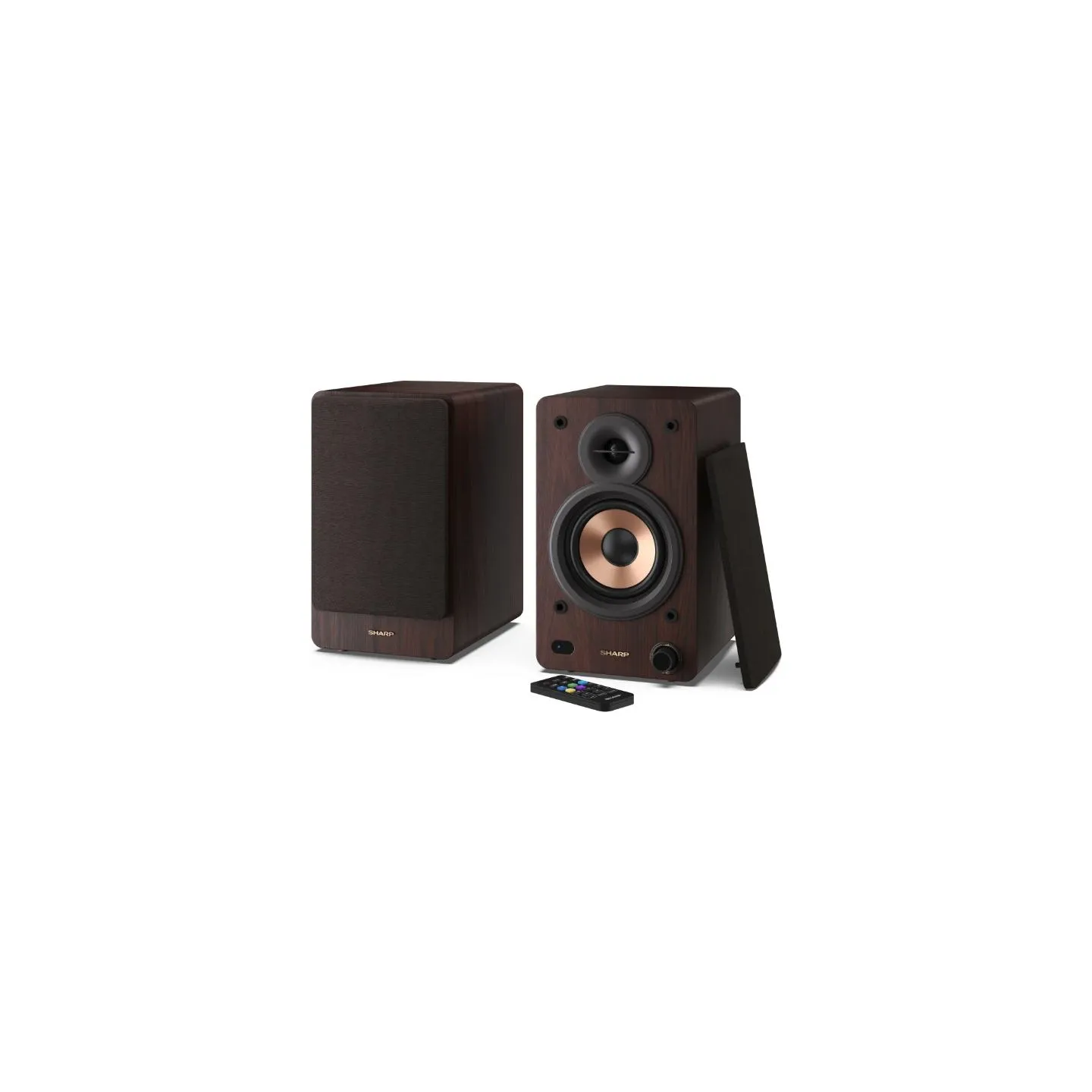Sharp CP-SS30 Bookshelf Speakers, Brown | Sharp | Speakers | CP-SS30(BR) Bookshelf | 60 W | Bluetooth | Brown | Wireless connect