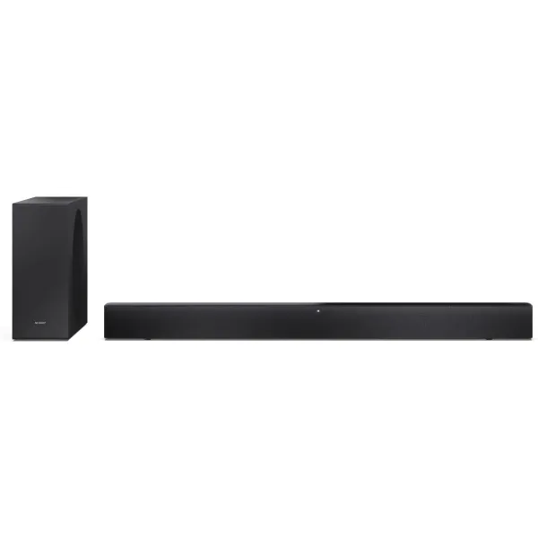 Sharp 2.1 Dolby Atmos/DTS Virtual:X Soundbar with Slim Wireless Subwoofer | HT-SBW310 | 330 W | Bluetooth | Black | Wireless con