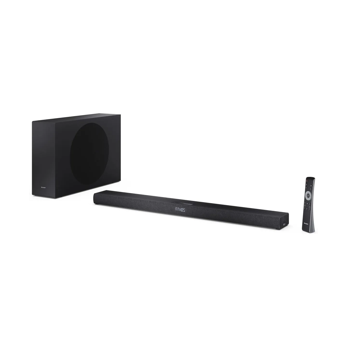 Sharp 2.1ch Ultra-slim Dolby Atmos/DTS Virtual: X Soundbar with Wireless Subwoofer | HT-SBW320 | 360 W | Bluetooth | Black | Wir