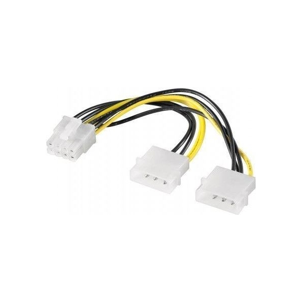 Goobay | Power cable/adapter for PC graphics cards, PCI-E to PCI Express 8-pin | 93241