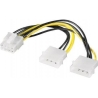 Goobay | Power cable/adapter for PC graphics cards, PCI-E to PCI Express 8-pin | 93241