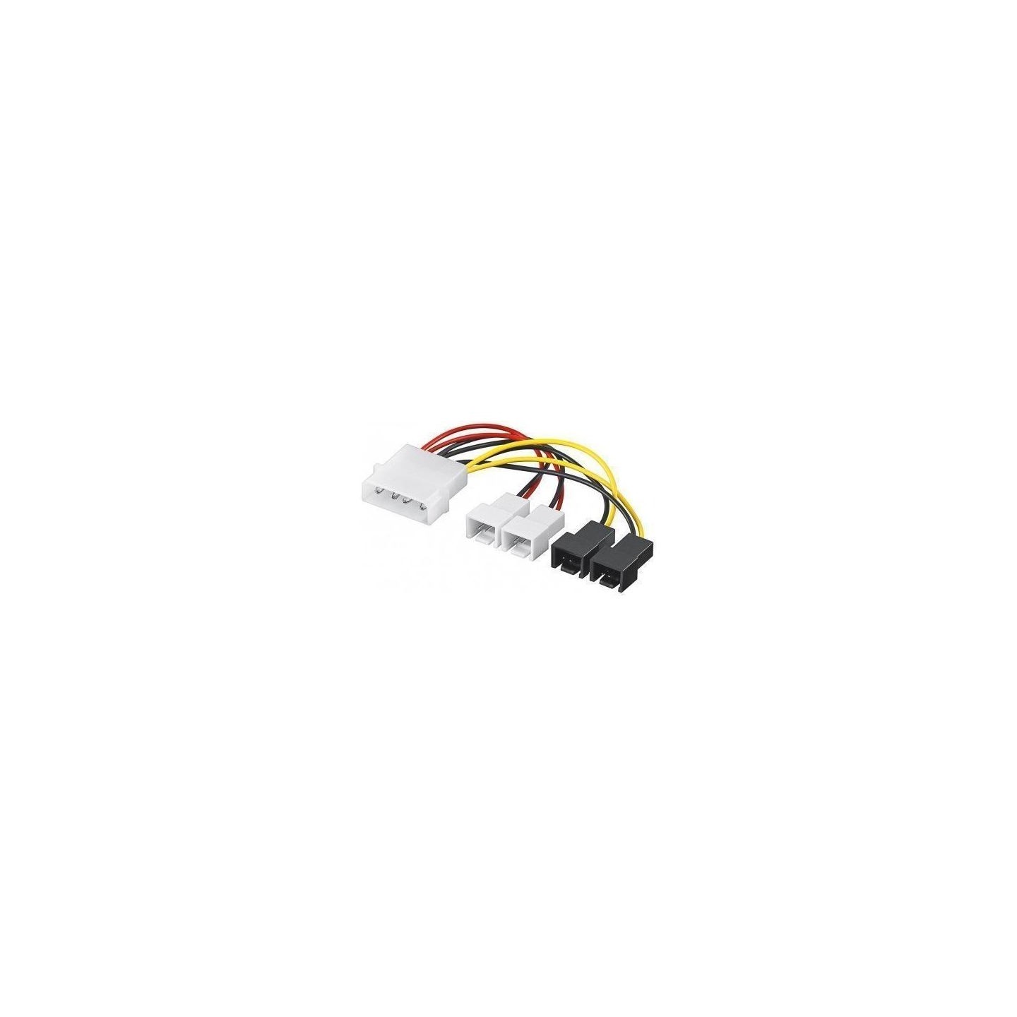 Goobay | Power cable/adapter for PC fans; 5.25 inch male to fan 2x 12 V/2x 5 V