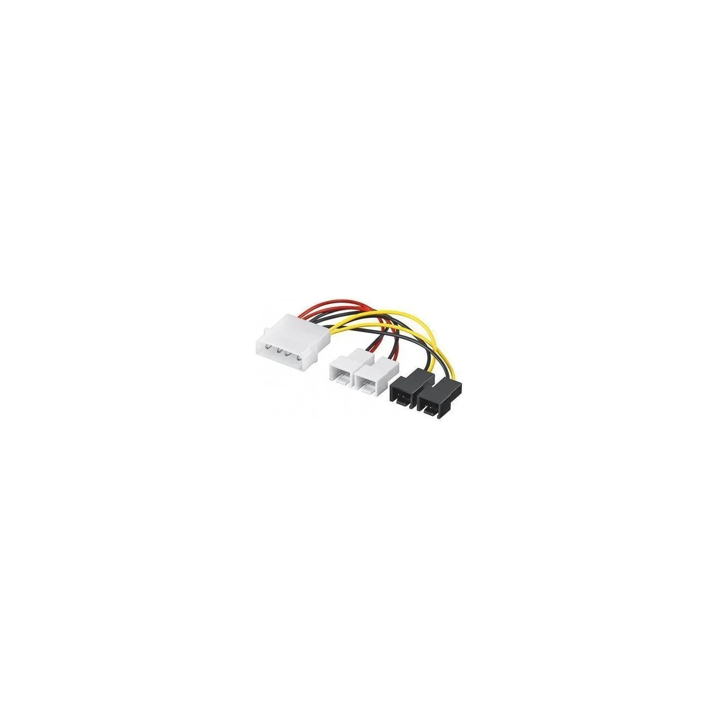 Goobay | Power cable/adapter for PC fans; 5.25 inch male to fan 2x 12 V/2x 5 V