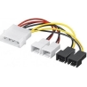 Goobay | Power cable/adapter for PC fans; 5.25 inch male to fan 2x 12 V/2x 5 V