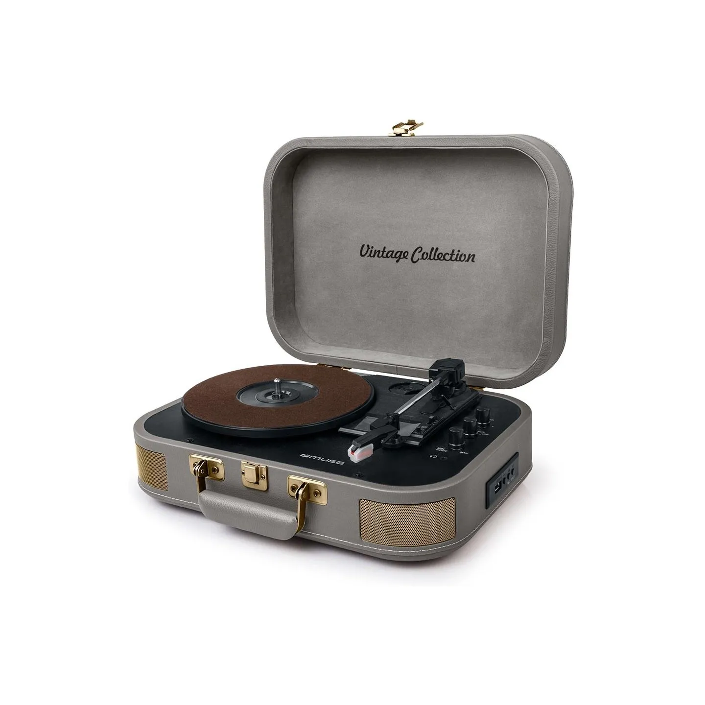 Muse | Turntable Stereo System | MT-201 BTG | Grey | USB port | AUX in