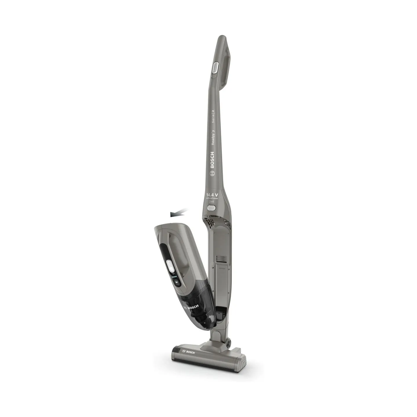 Bosch | Vacuum cleaner | Readyy'y Serie 2 BBHF214G | Cordless operating | Handstick and Handheld | - W | 14.4 V | Operating time