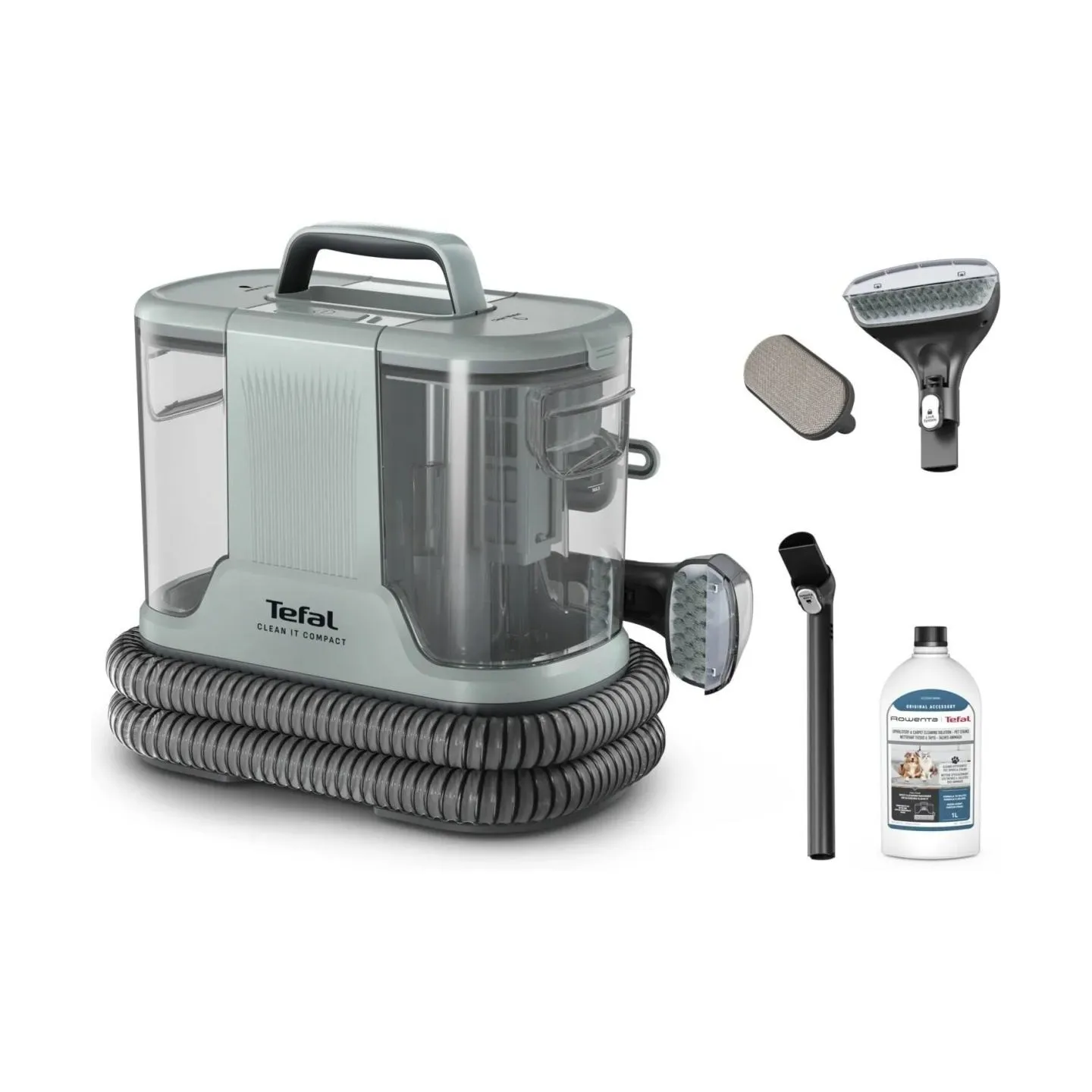 Tefal Carpet and Upholstery Cleaner | IZ3020F0 Clean it Compact | Corded operating | Washing function | 400 W | Operating radius