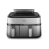 Philips Dual Basket Airfryer | NA555/00 5000 series | Power 2750 W | Capacity 9 L | RapidAir Plus | Silver