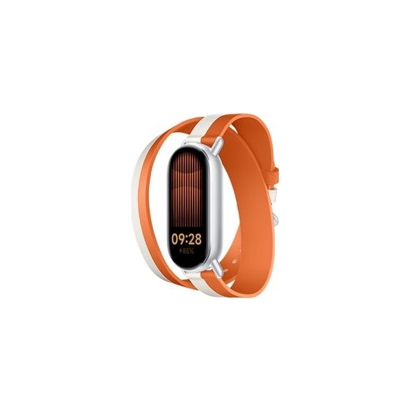 Xiaomi Dual-tone Leather Strap | 140–180mm | White and Orange | Calf Leather, PU (inside)
