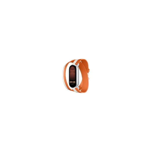 Xiaomi Dual-tone Leather Strap | 140–180mm | White and Orange | Calf Leather, PU (inside)