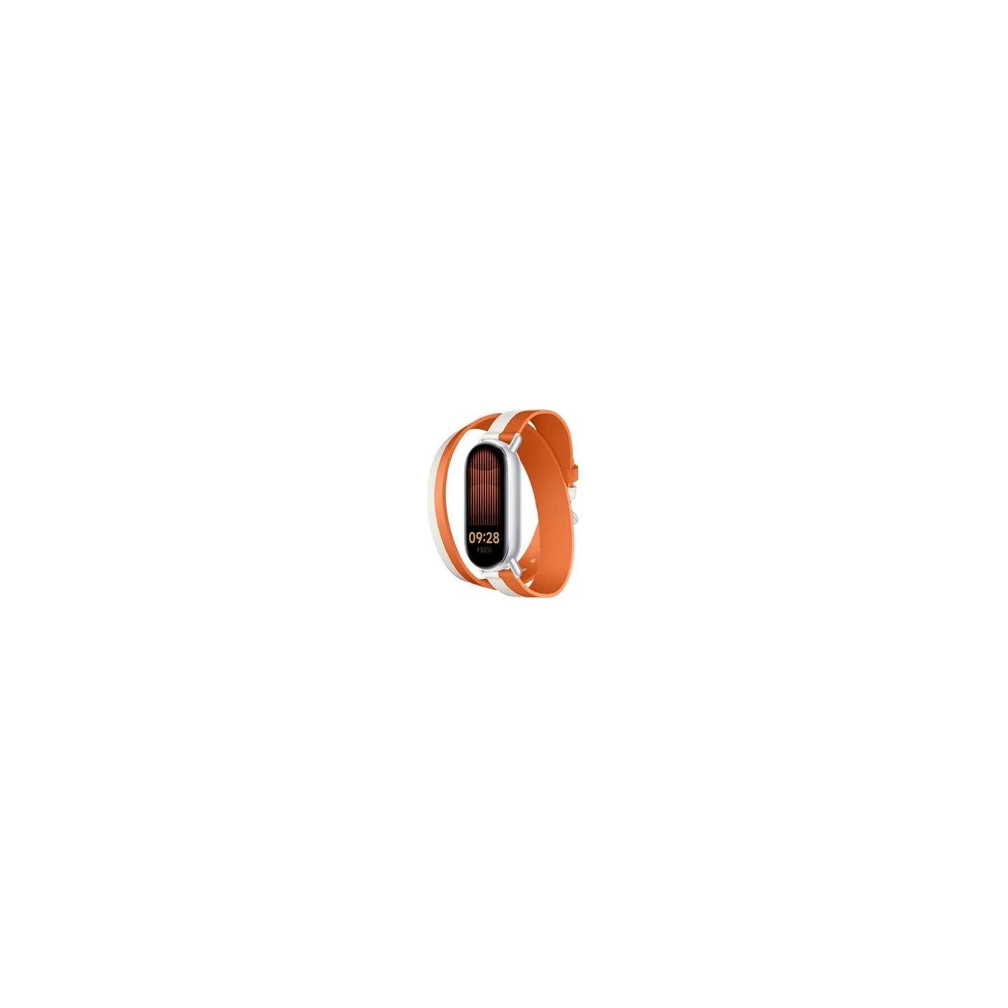 Xiaomi Dual-tone Leather Strap | 140–180mm | White and Orange | Calf Leather, PU (inside)
