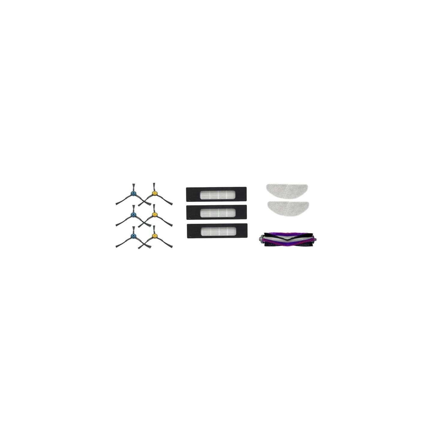 Midea | Spare Parts Kit: 6x Side Brush, 1x Main Brush, 3x HEPA Filter, 2x Mopping Cloth for M7Pro/S8+