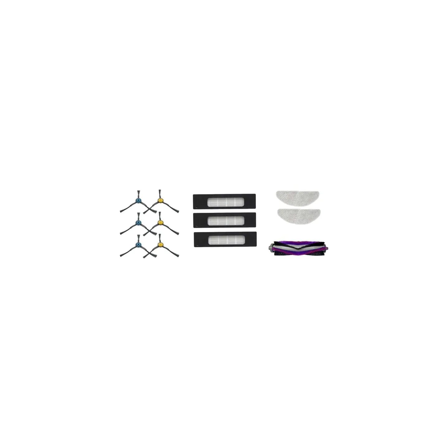 Midea | Spare Parts Kit: 6x Side Brush, 1x Main Brush, 3x HEPA Filter, 2x Mopping Cloth for M7Pro/S8+
