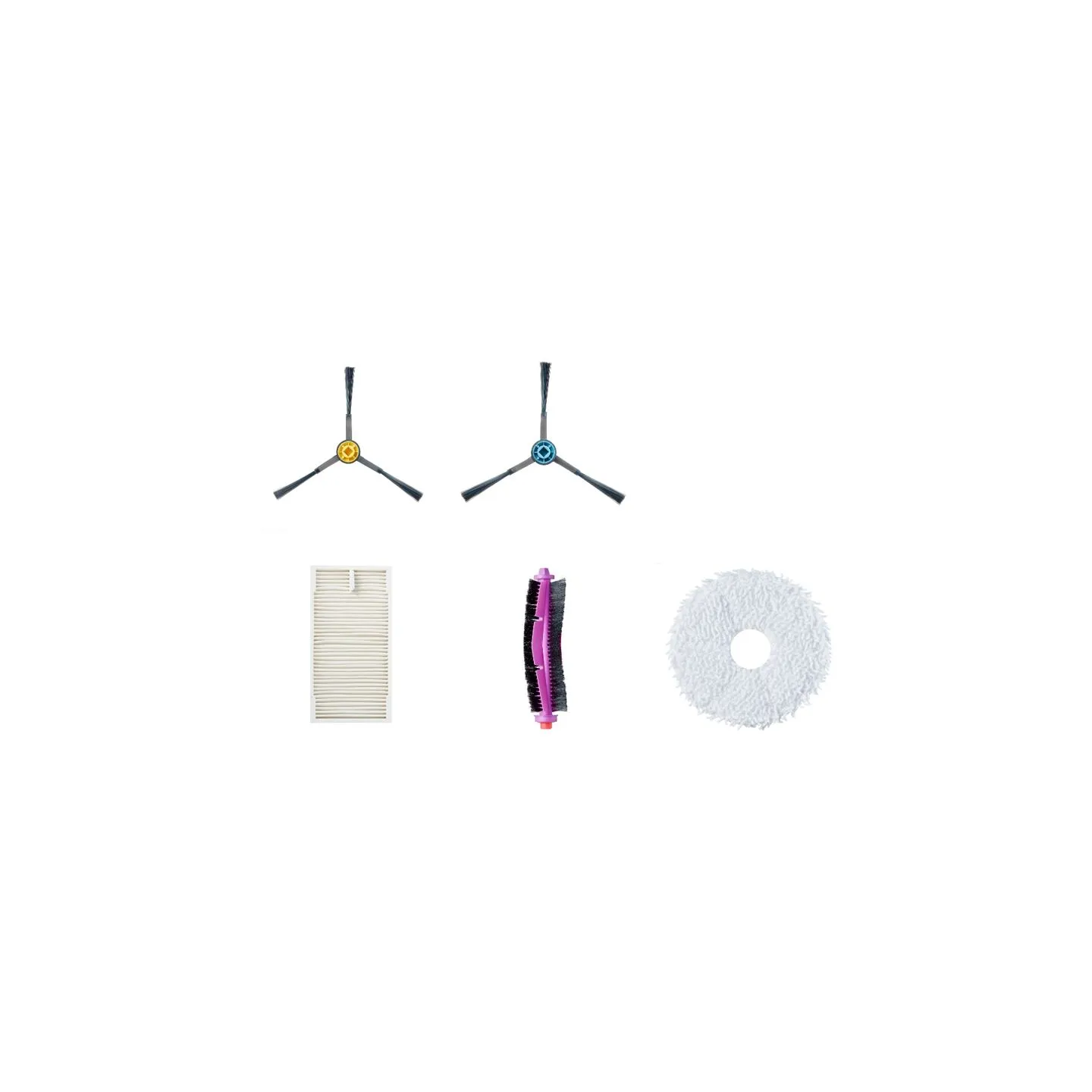 Midea Spare Parts Kit for V12: 6x Side brushes, 2x Roller brushes, 3x HEPA Filters, 4x Mops, 3x Dust Bags