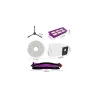 Midea V15 Spare Parts kit: 1x Side Brush, 2x Mop Pad, 1x Roller Brush, 1x Filter, 1x Dust Bag