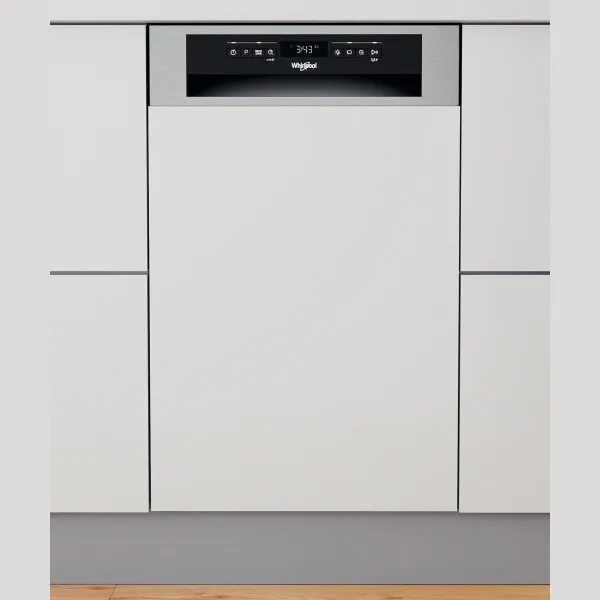 Whirlpool Dishwasher | WSBO 3O34 PF X | Built-in | Width 45 cm | Number of place settings 10 | Number of programs 8 | Energy eff