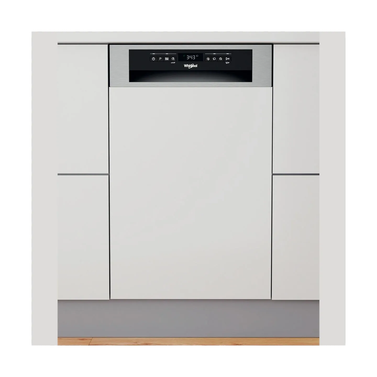 Whirlpool Dishwasher | WSBO 3O34 PF X | Built-in | Width 45 cm | Number of place settings 10 | Number of programs 8 | Energy eff