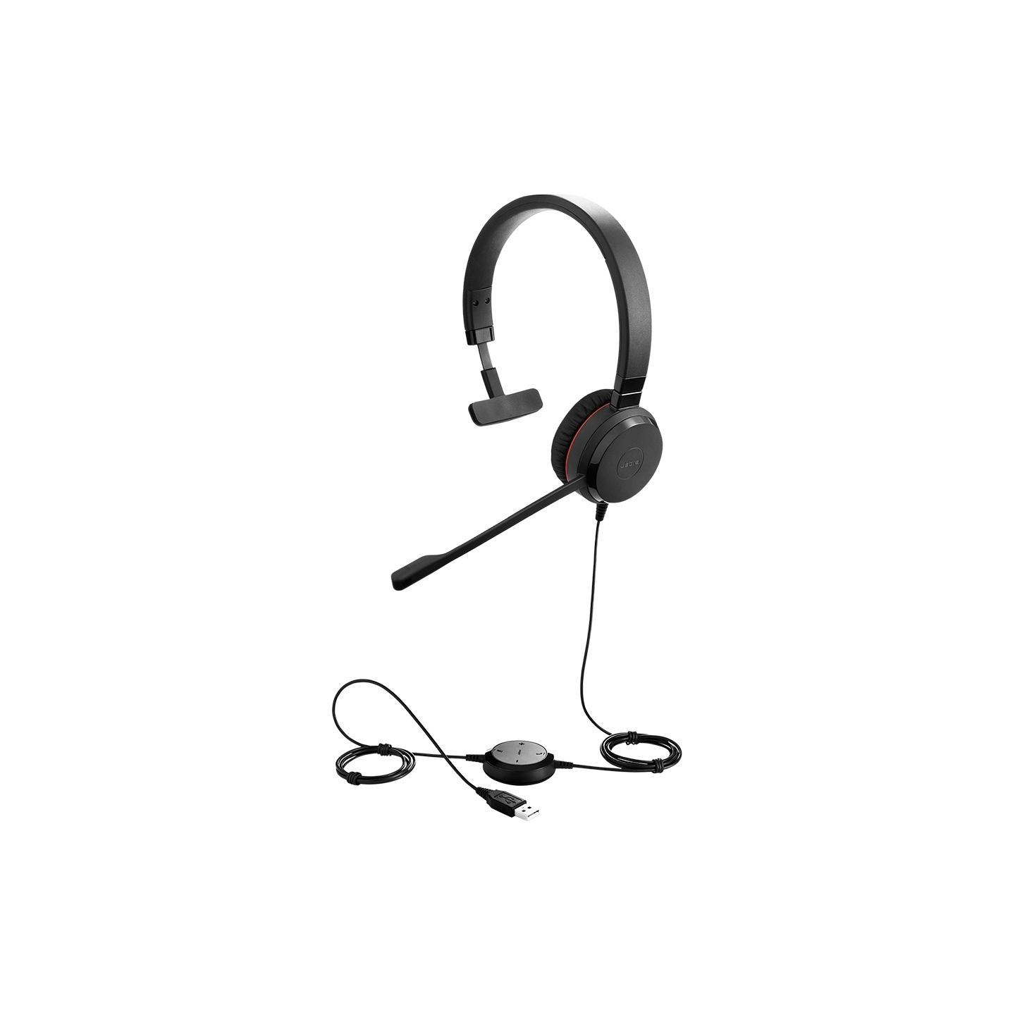 Jabra Evolve 20 SE, Mono UC, USB C/A adapter, Leather