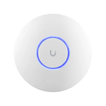 Ubiquiti U6+, WiFi 6, 4 spatial streams, 140 m² (1,500 ft²) coverage, 300+ connected devices, Powered using PoE, GbE uplink.