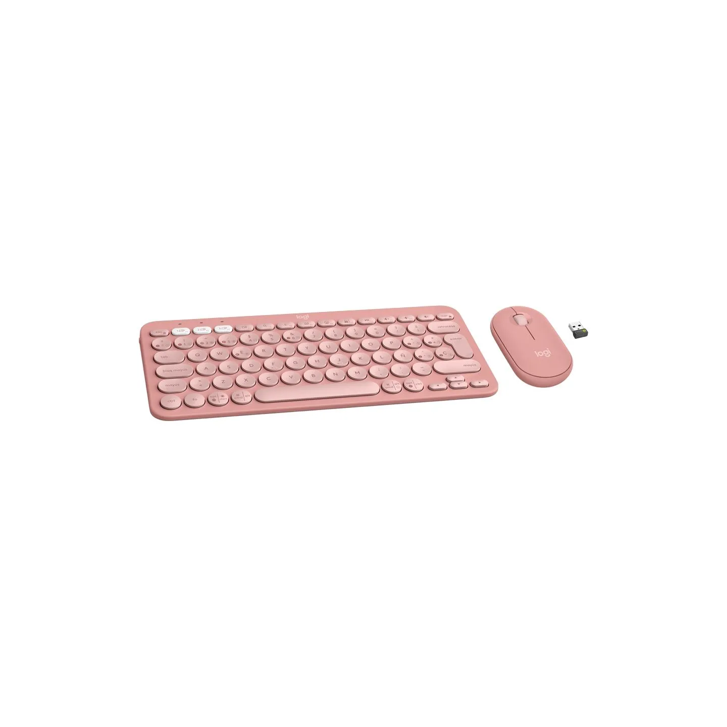 Logitech Pebble 2 Bluetooth Keyboard Combo - TONAL ROSE - US INT'L