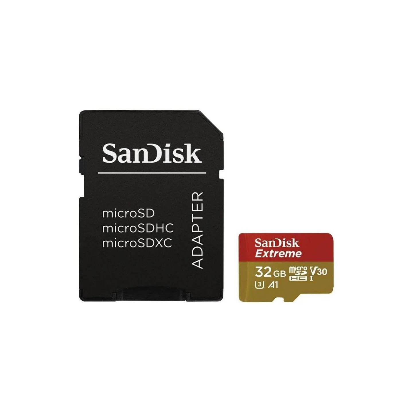 Sandisk Extreme microSDHC 32GB + SD Adapter + RescuePRO Deluxe 100MB/s A1 C10 V30 UHS-I U3