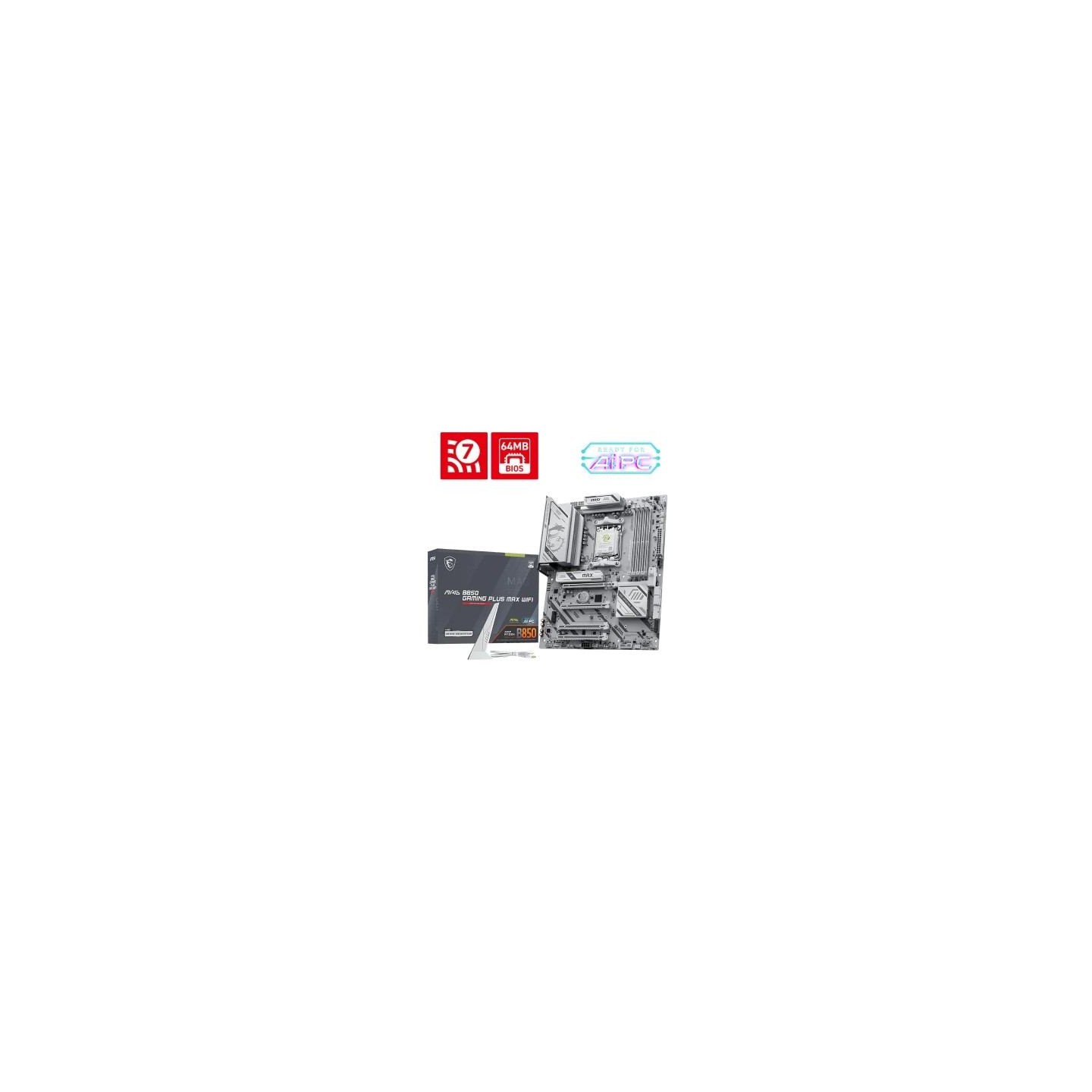 MSI MAG B850 GAMING PLUS MAX WIFI | Processor family AMD | Processor socket AM5 | DDR5 | Supported hard disk drive interfaces SA