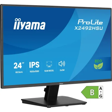Iiyama 24” IPS Full HD panel with 4-side slim bezel  / X2492HSU-B1