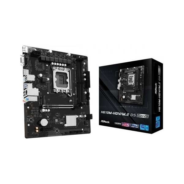 Asrock Motherboard H610M-HDV/M.2 D5 GEN5 s1700 2DDR5 DP/HDMI mAT
