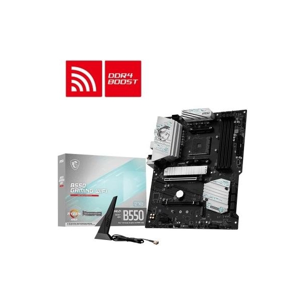 MSI B550 GAMING WIFI | Processor family AMD | Processor socket AM4 | DDR4 | Supported hard disk drive interfaces SATA, M.2 | Num