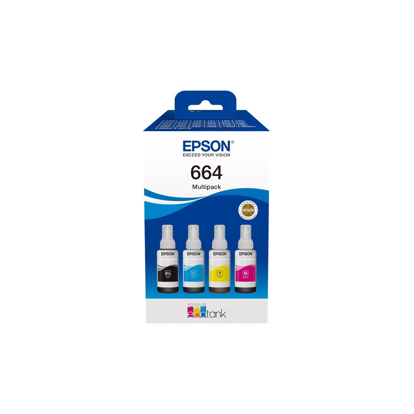 Epson 664 EcoTank 4-colour multipack | Epson C13T66464A | 664 EcoTank 4-colour multipack | Ink tank | Black, yellow, cyan, magen