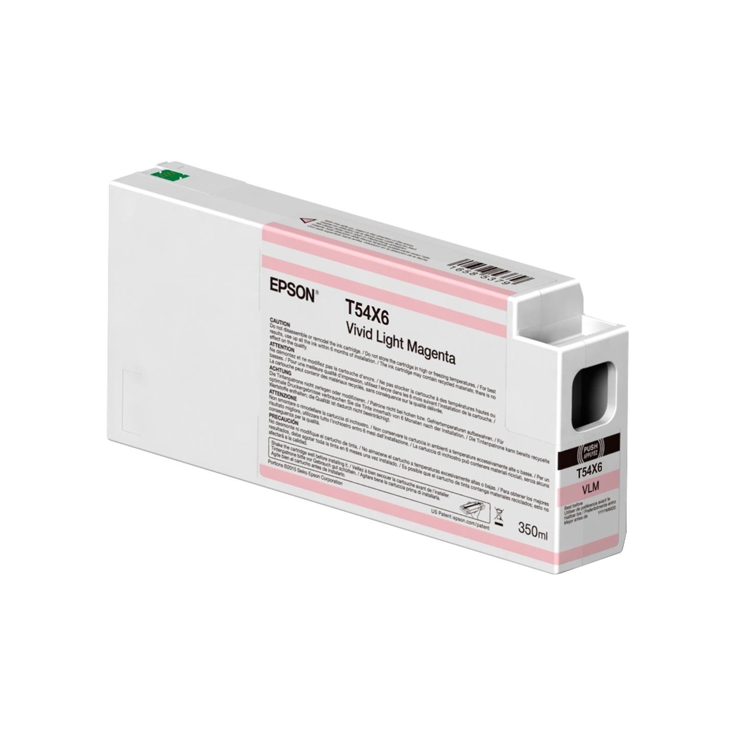 Epson Singlepack T54X60N UltraChrome HDX/HD, 350 ml | Ink Cartrige | Vivid Light Magenta