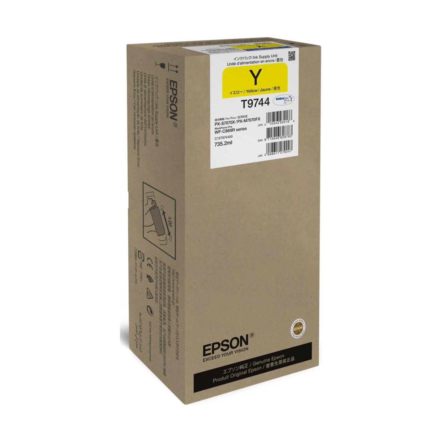 Epson XXL Ink Supply Unit | WorkForce Pro WF-C869R | XXL Ink Supply Unit | Yellow
