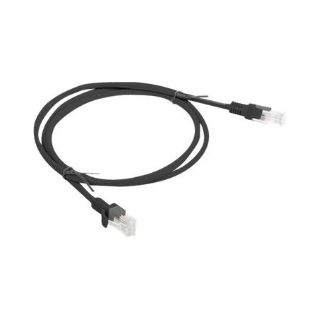Lanberg | Patch cable - CAT 6 | RJ-45 - male | RJ-45 - male | 1 m | Black | RAL 9004