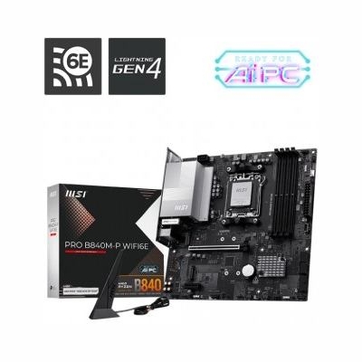 MSI PRO B840M-P WIFI6E | Processor family AMD | Processor socket AM5 | DDR5 | Supported hard disk drive interfaces SATA, M.2 | N