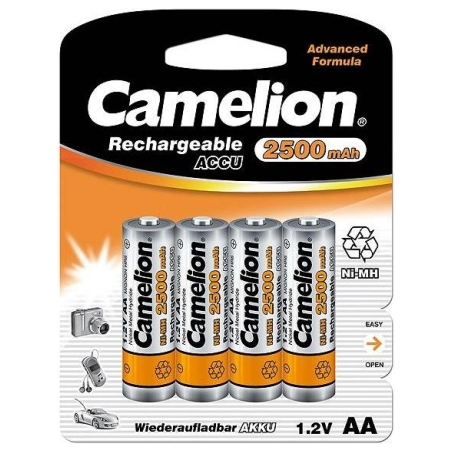 Camelion | AA/HR6 | 2500 mAh | Rechargeable Batteries Ni-MH | 4 pc(s)