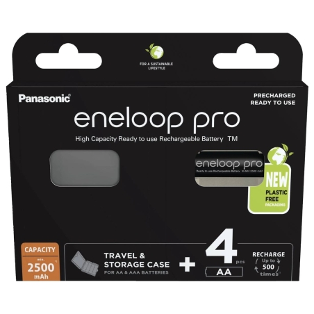 Panasonic | Rechargeable Batteries | ENELOOP BK-3HCDEC4BE | AA | 2500 mAh | 4 pc(s)