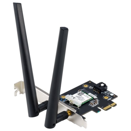 Asus | WiFi 7 PCI-E Adapter with 2 external antennas | PCE-BE6500 | 802.11be | Mesh Support No | MU-MiMO No | No mobile broadban