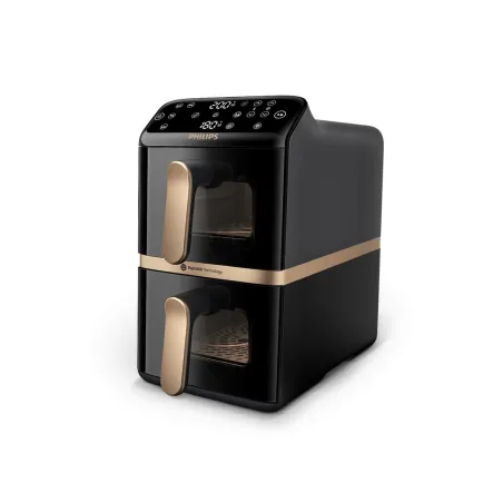 Philips Dual Basket Airfryer | NA462/70 4000 Series | Power 2750 W | Capacity 10 L | Rapid Air technology | Black