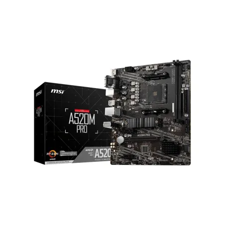 MSI | A520M PRO | Processor family AMD | Processor socket AM4 | DDR4 | Memory slots 2 | Chipset AMD A | Micro ATX