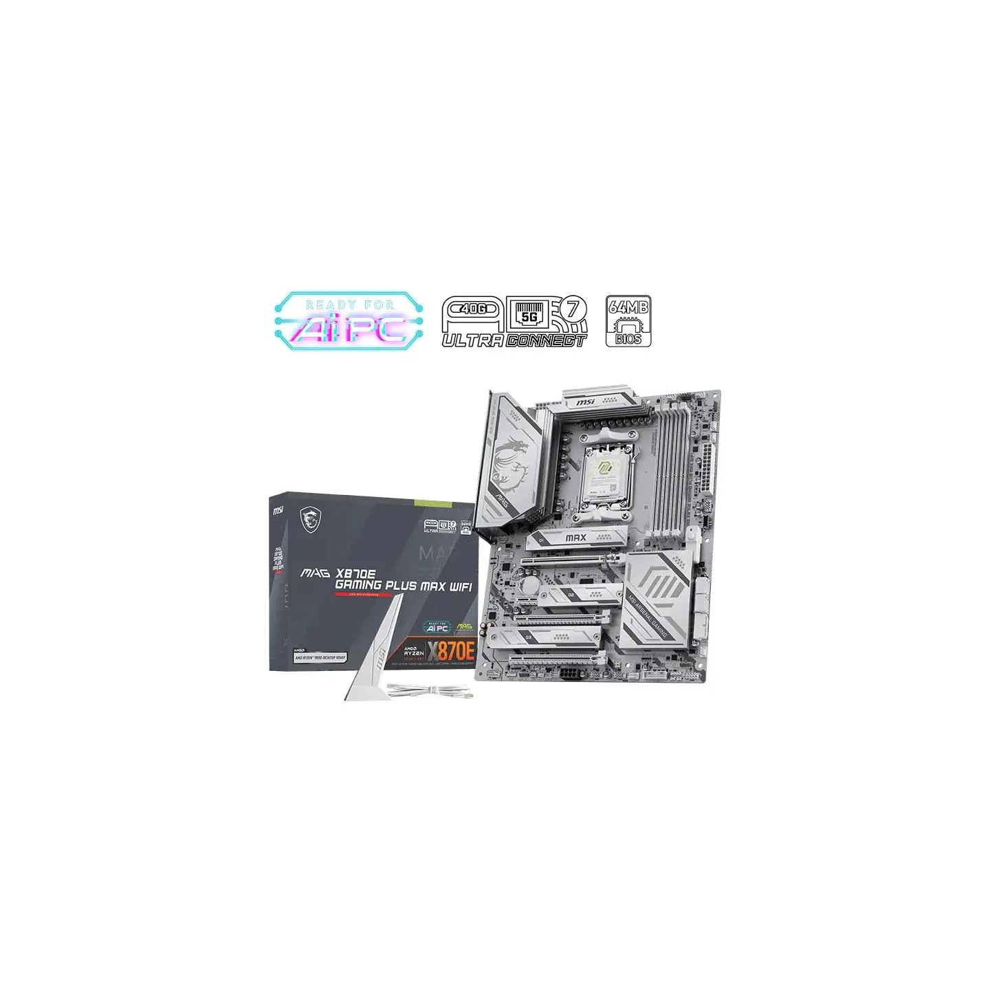 MSI MAG X870E GAMING PLUS MAX WIFI | Processor family AMD | Processor socket AM5 | DDR5 | Supported hard disk drive interfaces S